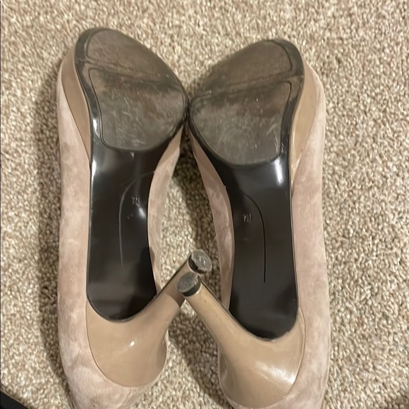 Nine West Taupe Heels Classic Suede Pumps - Picture 11 of 11